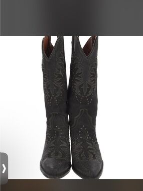 Dan Post Black Leather Mid-Calf Western Boots